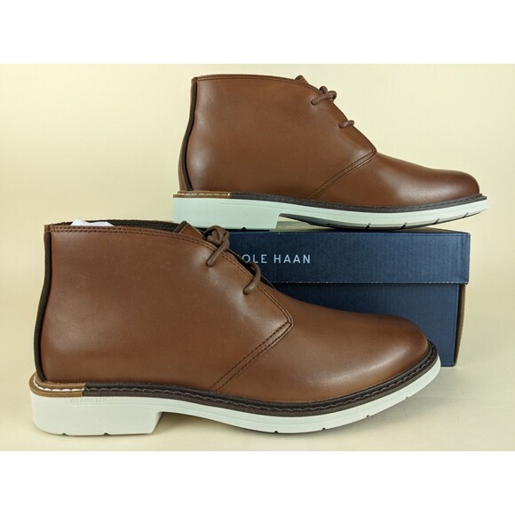 Cole Haan Go To Lace Chukka Boots Mens 8 M Brown Leather Ankle Top Shoes NWB main image 12